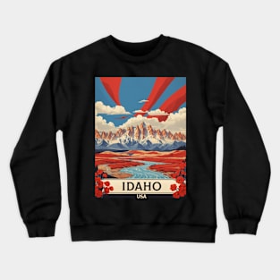 Idaho United States of America Tourism Vintage Poster Crewneck Sweatshirt